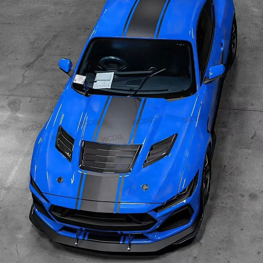 High Quality Carbon Fiber Front Hood for Mustang GTD 2024+Upgraded ST Style Front Bumper Hood Air Vented Cover Bodykit